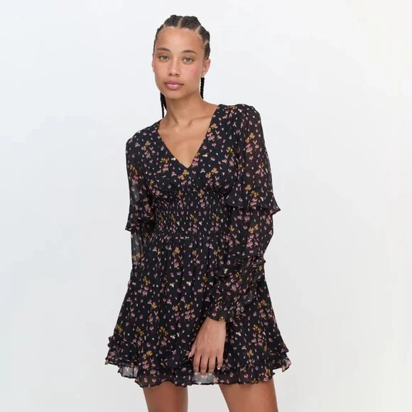 Hill House The Sofie Mini Nap Dress In Lucky Charm Romantic Whimisical - Picture 1 of 7